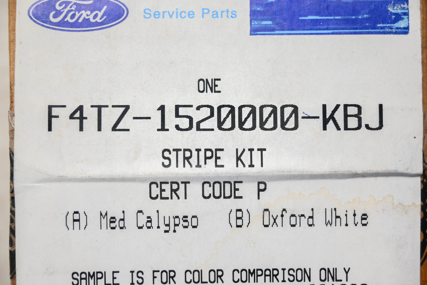 New OEM Ford F4TZ-1520000-KBJ Stripe Decal Kit NOS