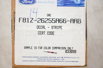 New OEM Ford F81Z-26255A66-AAB Stripe Decal Kit NOS