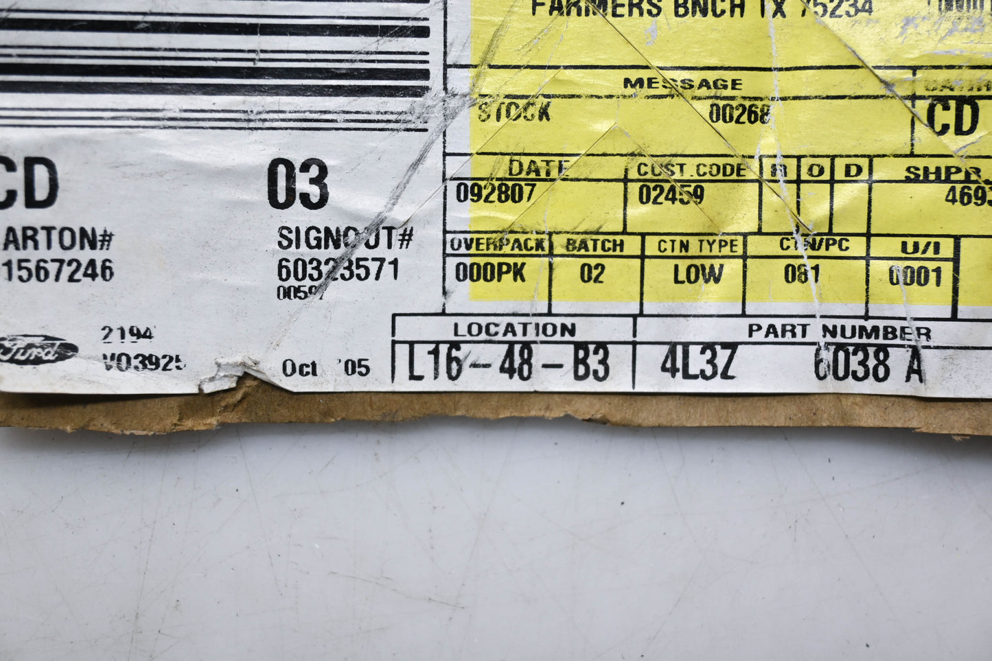 New OEM Ford 4L3Z-6038-A, 4L34-6B032-GA Engine Support Insulator Assembly NOS