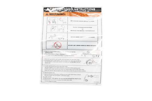 New OEM Ford 4L2Z-17A083-A Jack Operation Decal NOS