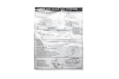 New OEM Ford 4L2Z-17A083-A Jack Operation Decal NOS