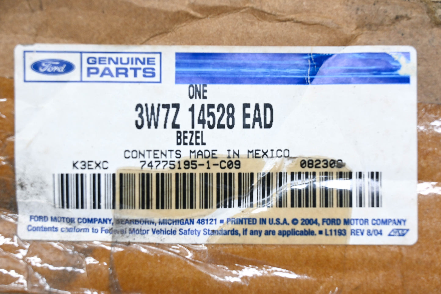 New OEM Ford 3W7Z-14528-EAD Switch Housing NOS