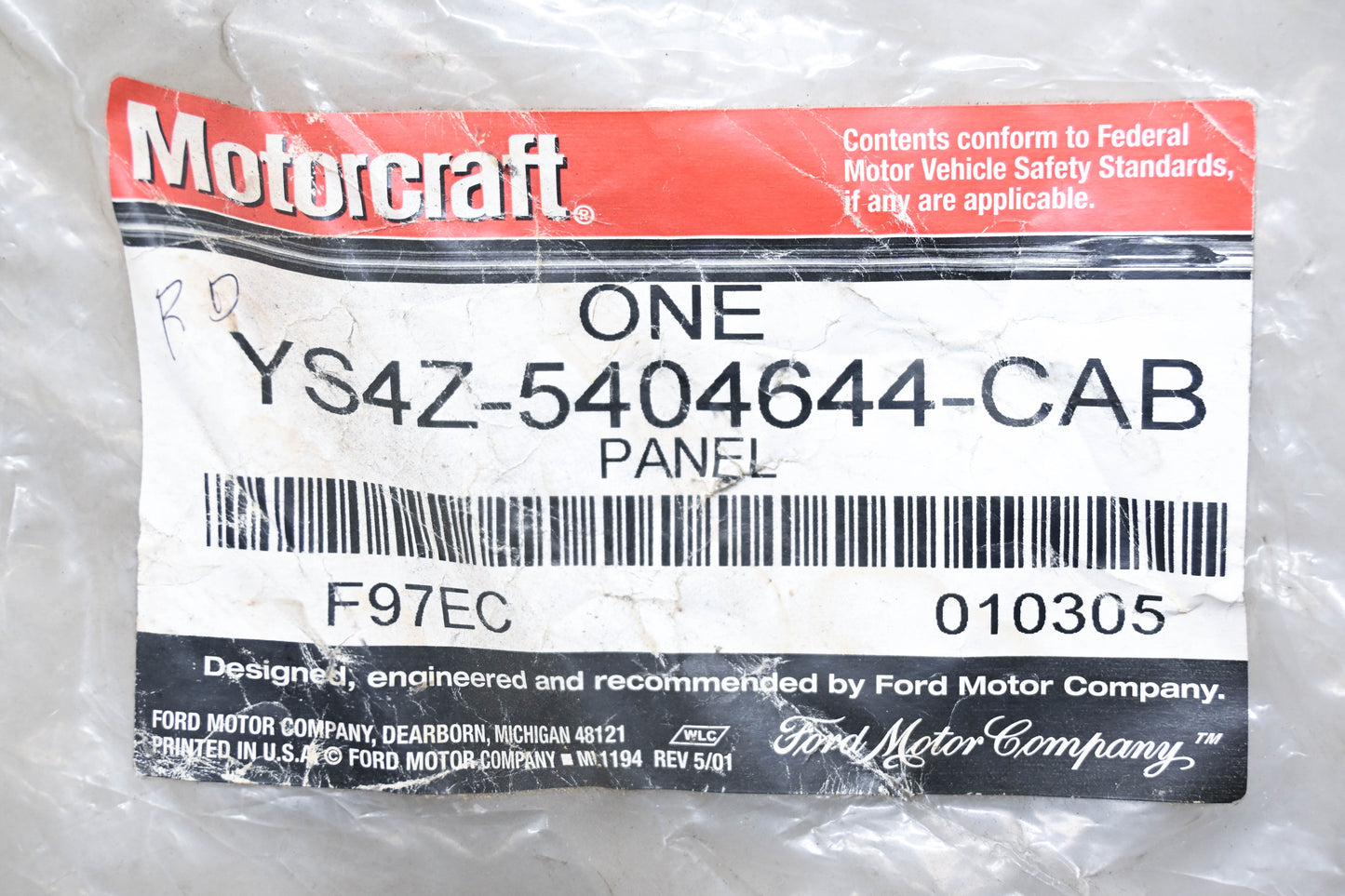 New OEM Ford YS4Z-5404644-CAB Lower Extension Trim Instrument Panel NOS
