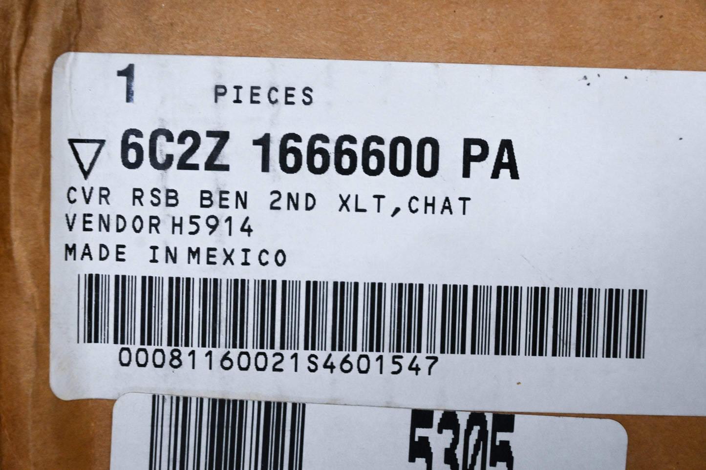 New OEM Ford 6C2Z-1666600-PA Rear Seat Cover Assembly NOS