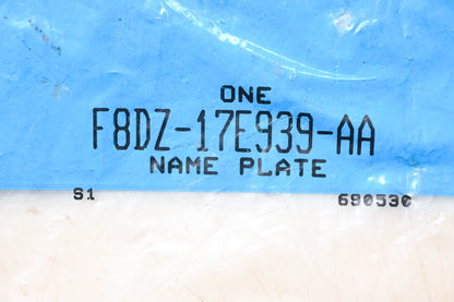 New OEM Ford F8DZ-17E939-AA "Sable" Name Plate NOS