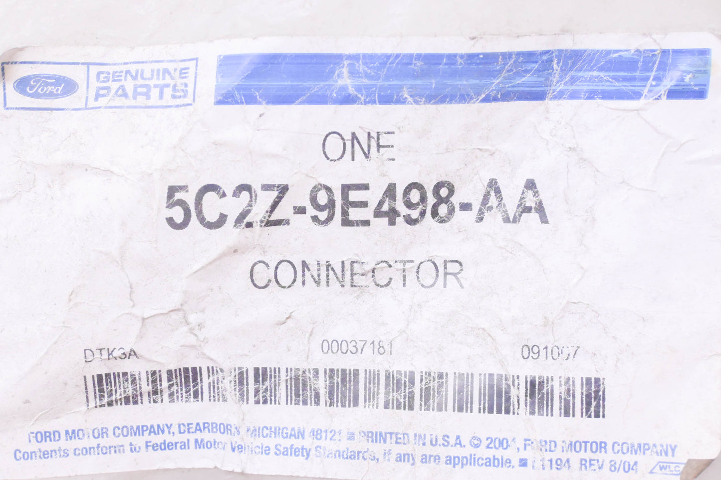 New OEM Ford 5C2Z-9E498-AA Connector NOS