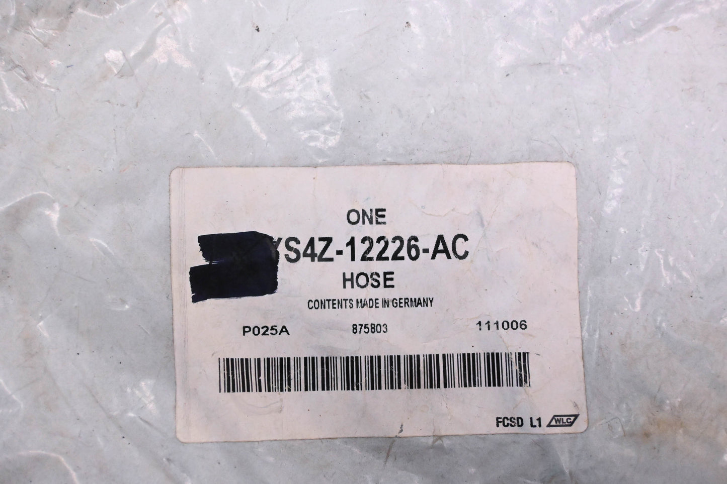 New OEM Ford YS4Z-12226-AC Intake Manifold Vacuum Hose NOS