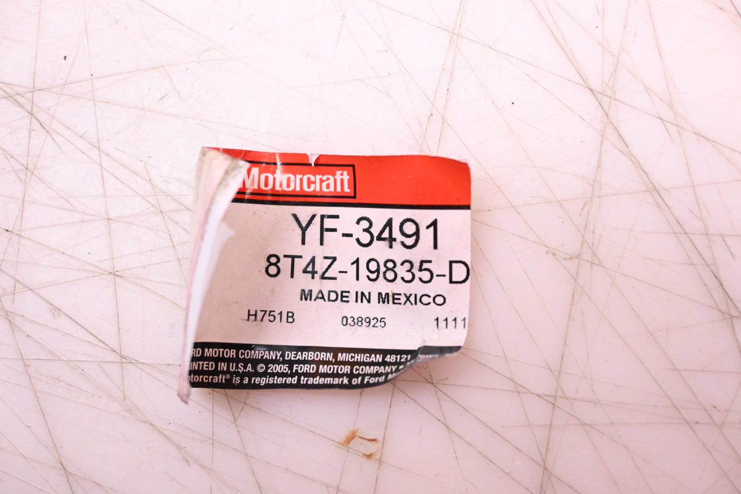 New OEM Motorcraft YF-3491, 8T4Z-19835-D AC Refrigerant Tube Assembly NOS
