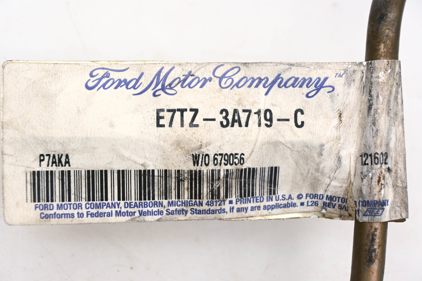 New OEM Ford E7TZ-3A719-C, E7TZ3A719C Power Steering Pressure Line NOS