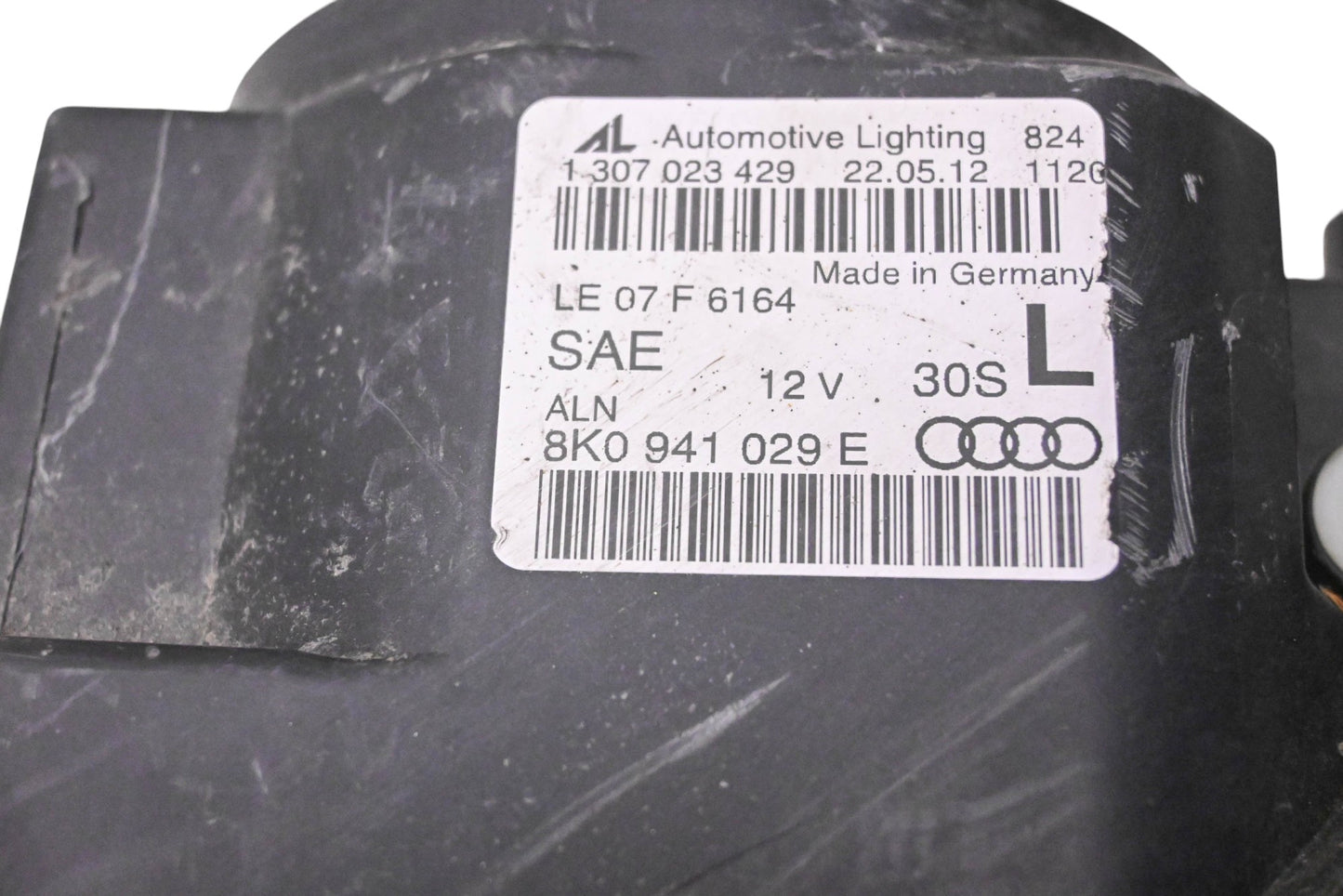 Audi 8K0 941 029 E, 8K0-941-029-E Left Side Xenon Headlight Assembly NOS