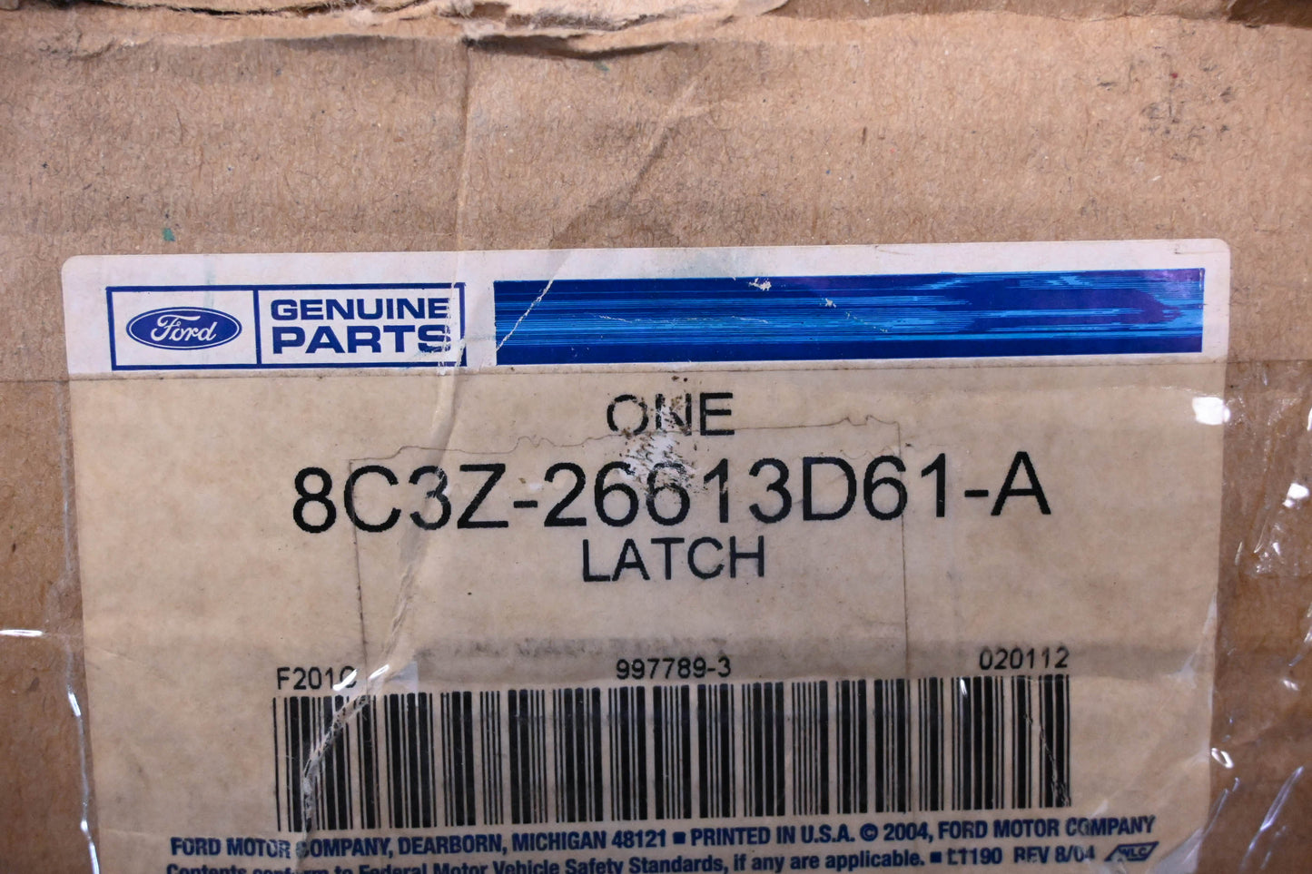New OEM Ford 8C3Z-26613D61-A Left Side Rear Seat Latch NOS