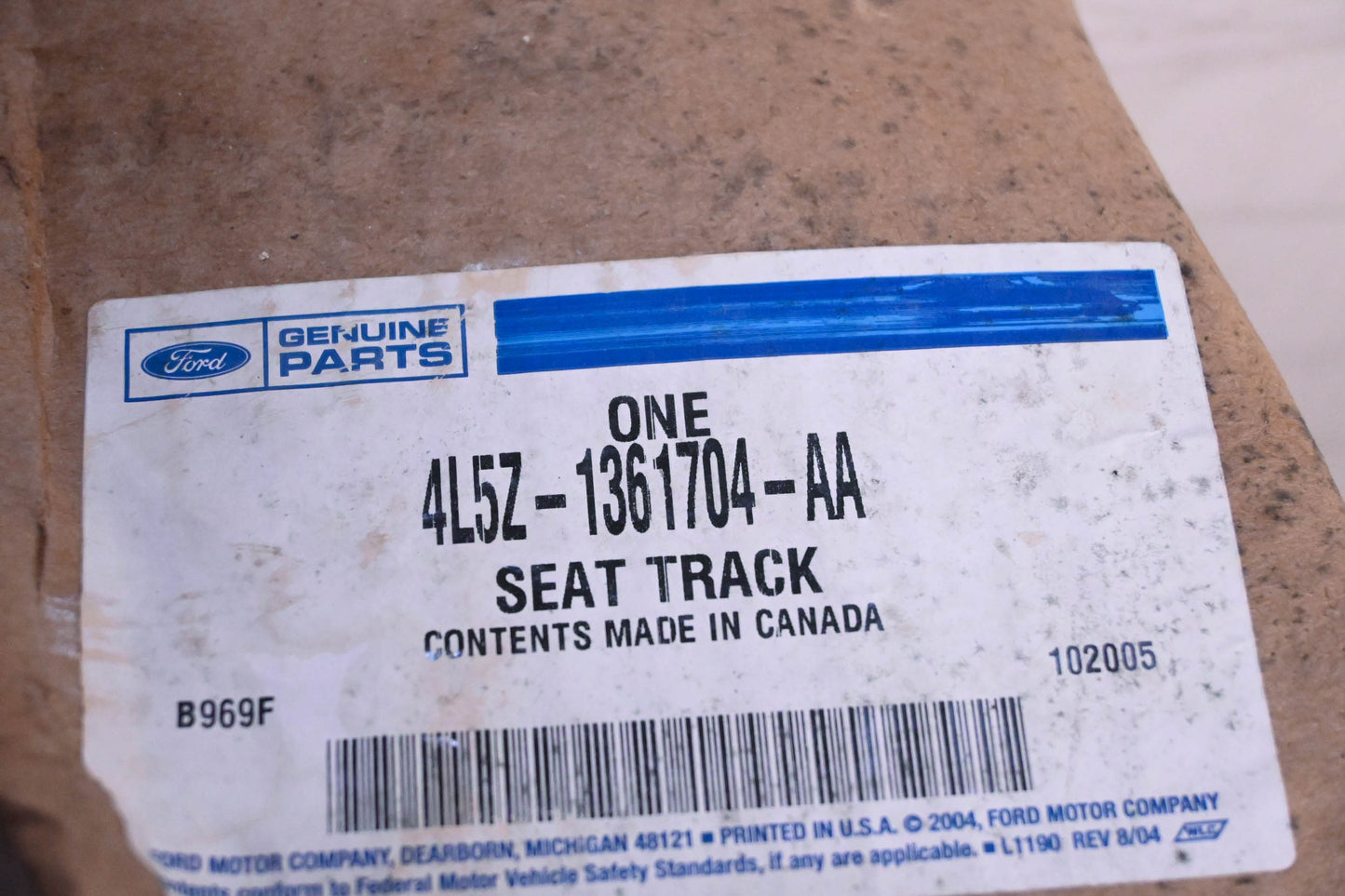 New OEM Ford 4L5Z-1361704-AA Seat Track Assembly NOS