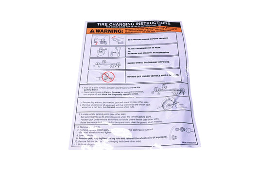 New OEM Ford 5R3Z-17A083-AA Jack Operation Decal NOS