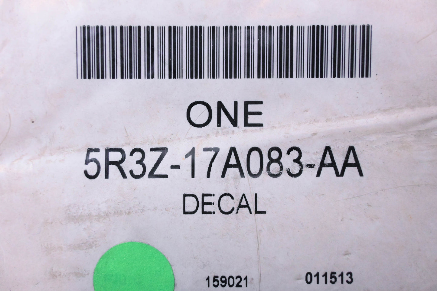 New OEM Ford 5R3Z-17A083-AA Jack Operation Decal NOS