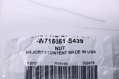 New OEM Ford W715051-S439 Fender Liner Nut NOS