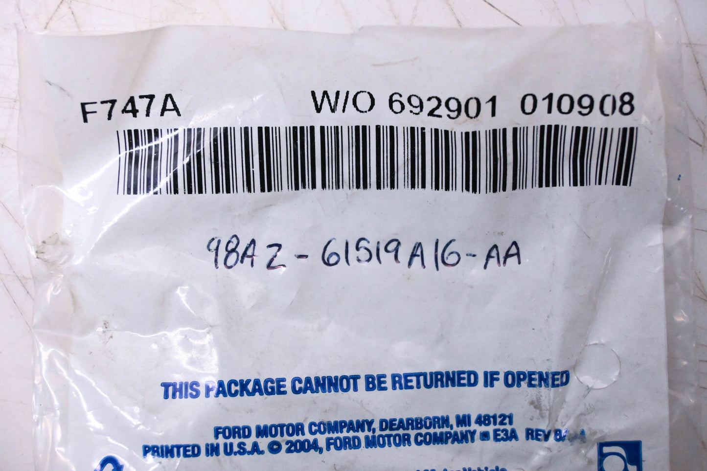New OEM Ford 98AZ-61519A16-AA Retaining Pin NOS