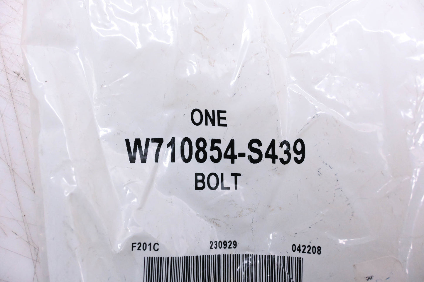 New OEM Ford W710854-S439 Bolt Hook NOS