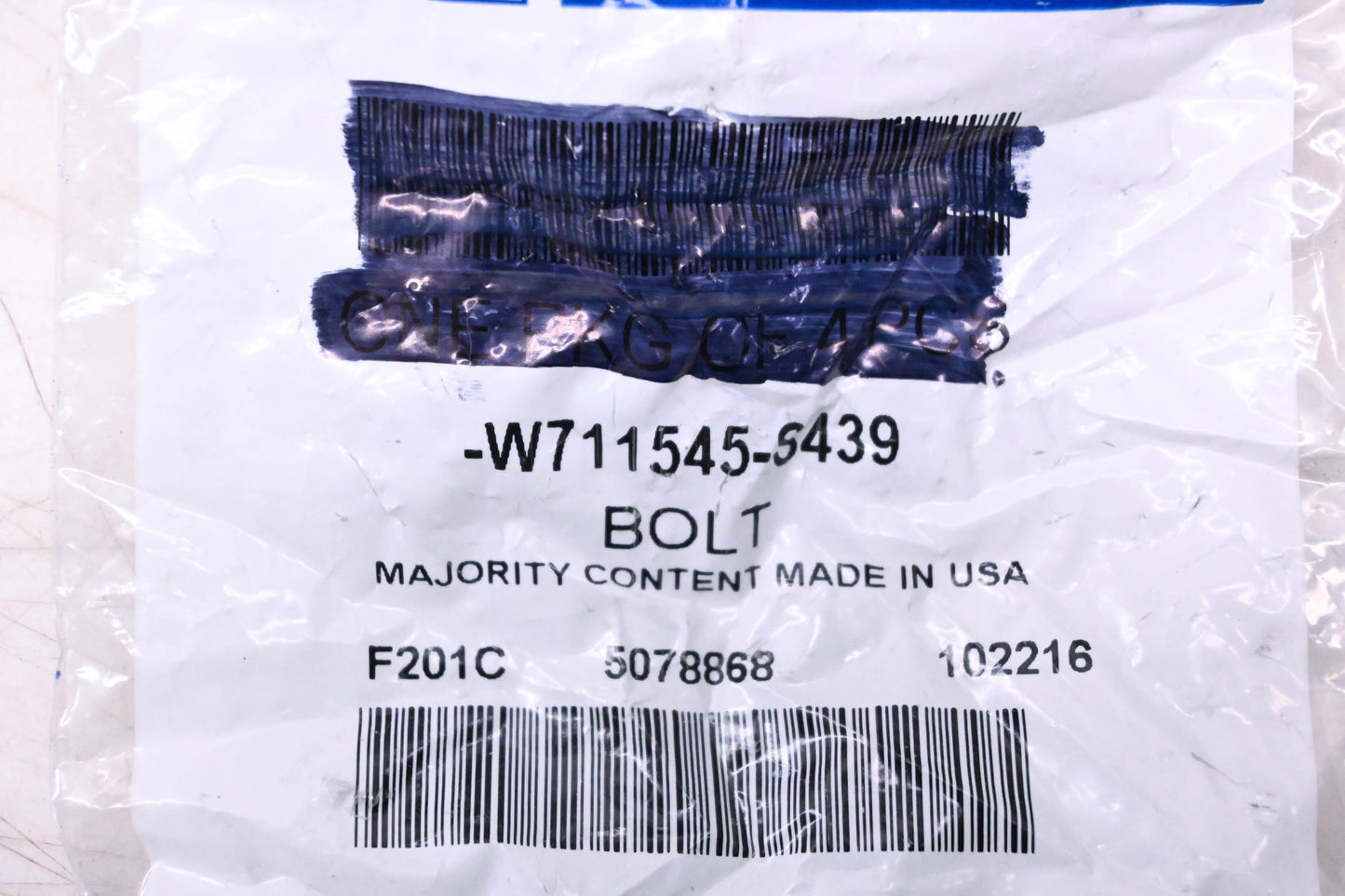New OEM Ford W711545-S439 Skid Plate Bolt NOS