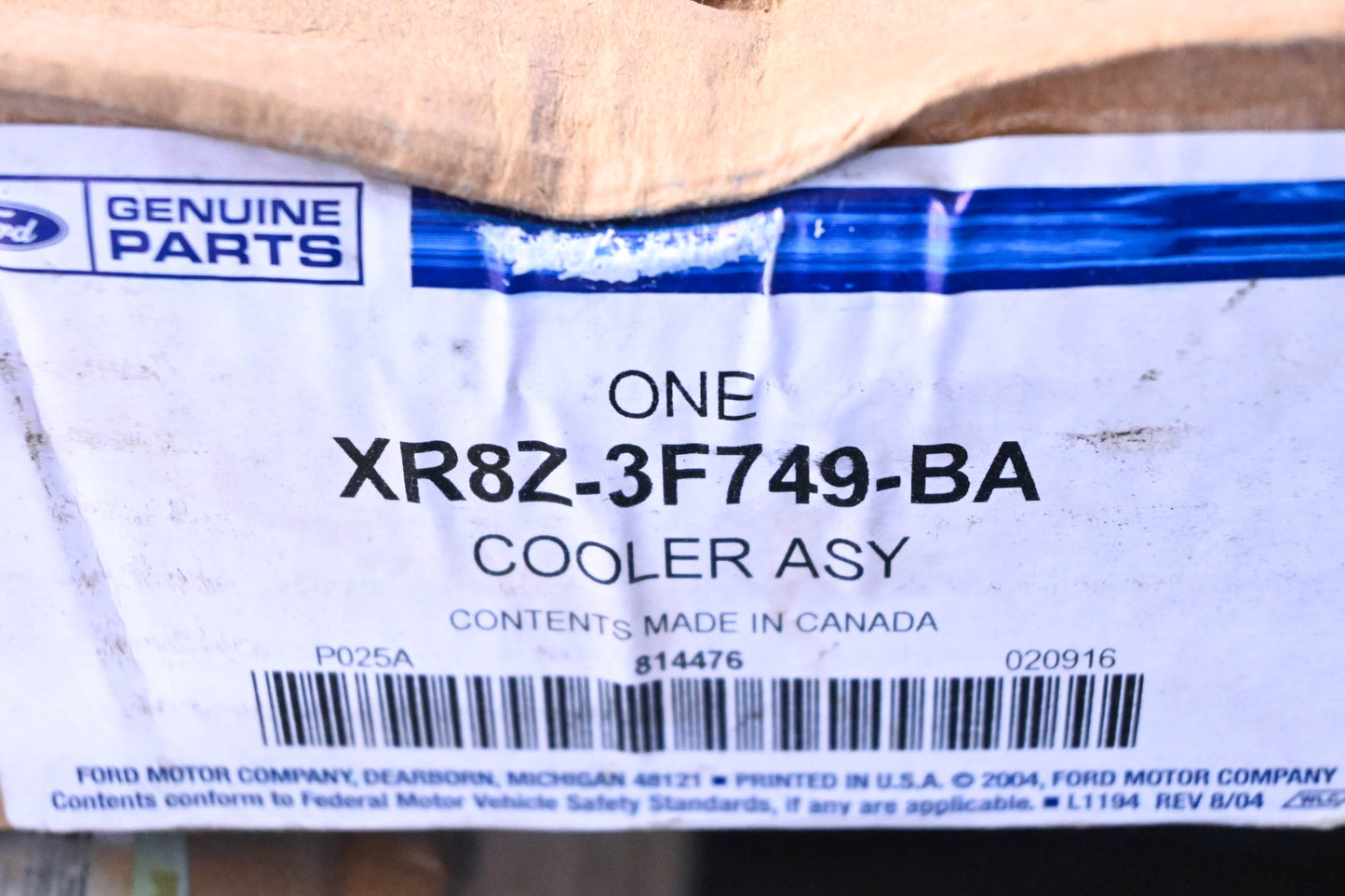 New OEM Ford XR8Z-3F749-BA Power Steering Fluid Cooler Assembly NOS