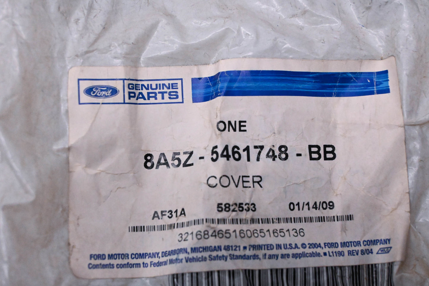 New OEM Ford 8A5Z-5461748-BB Seat Track Cover NOS