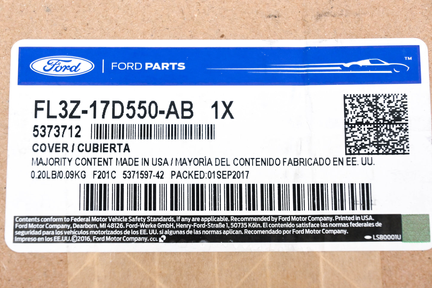 New OEM Ford FL3Z-17D550-AB, FL3B-17D568-AF Black Rearview Mirror Trim NOS