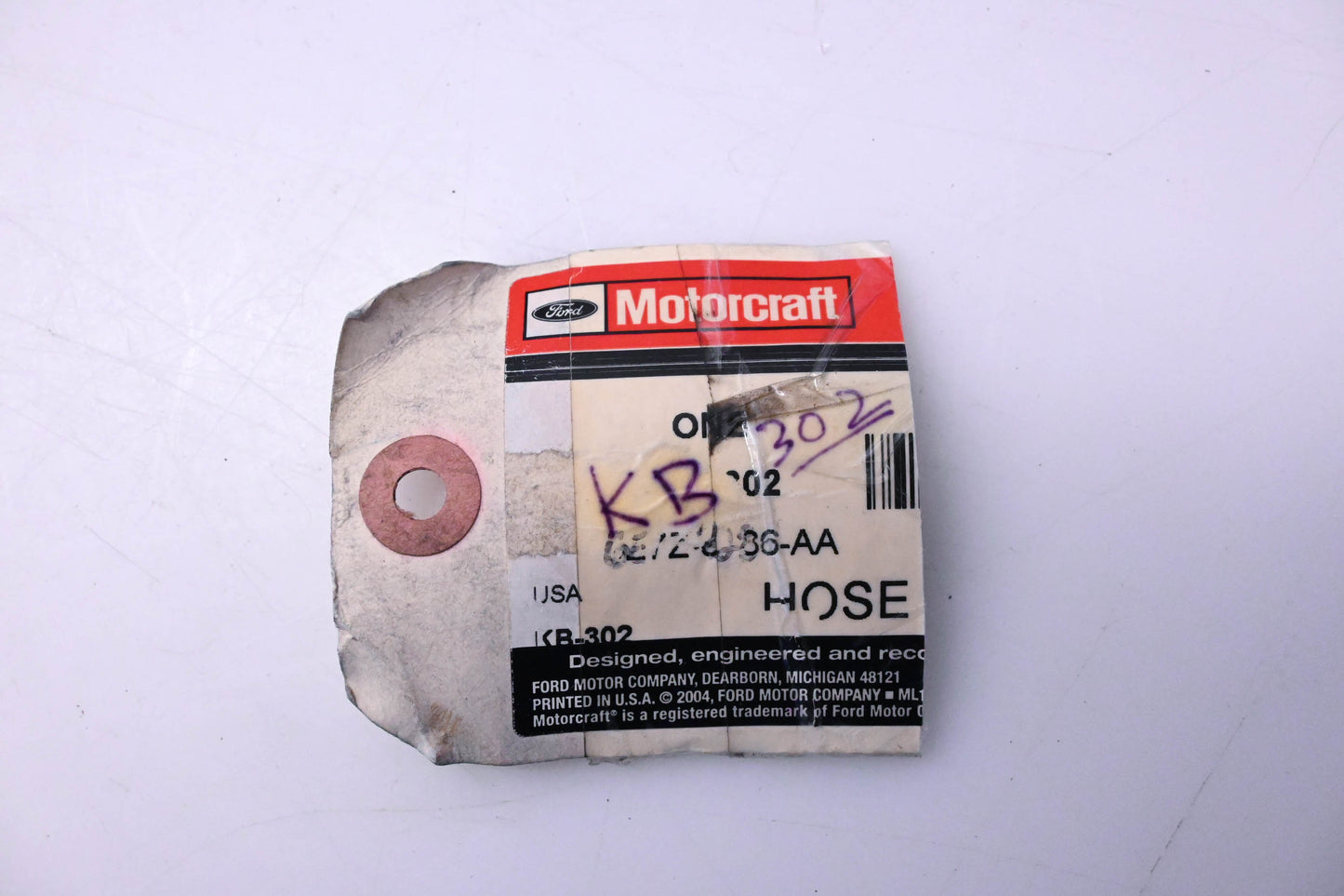New OEM Motorcraft KB-302, 6E7Z-3286-AA Radiator Coolant Hose NOS