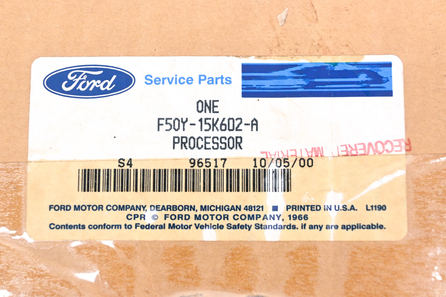New OEM Ford F5OY-15K602-A, F5OB-13C791-AF Driver's Door Window Control & Keyless Entry Module NOS