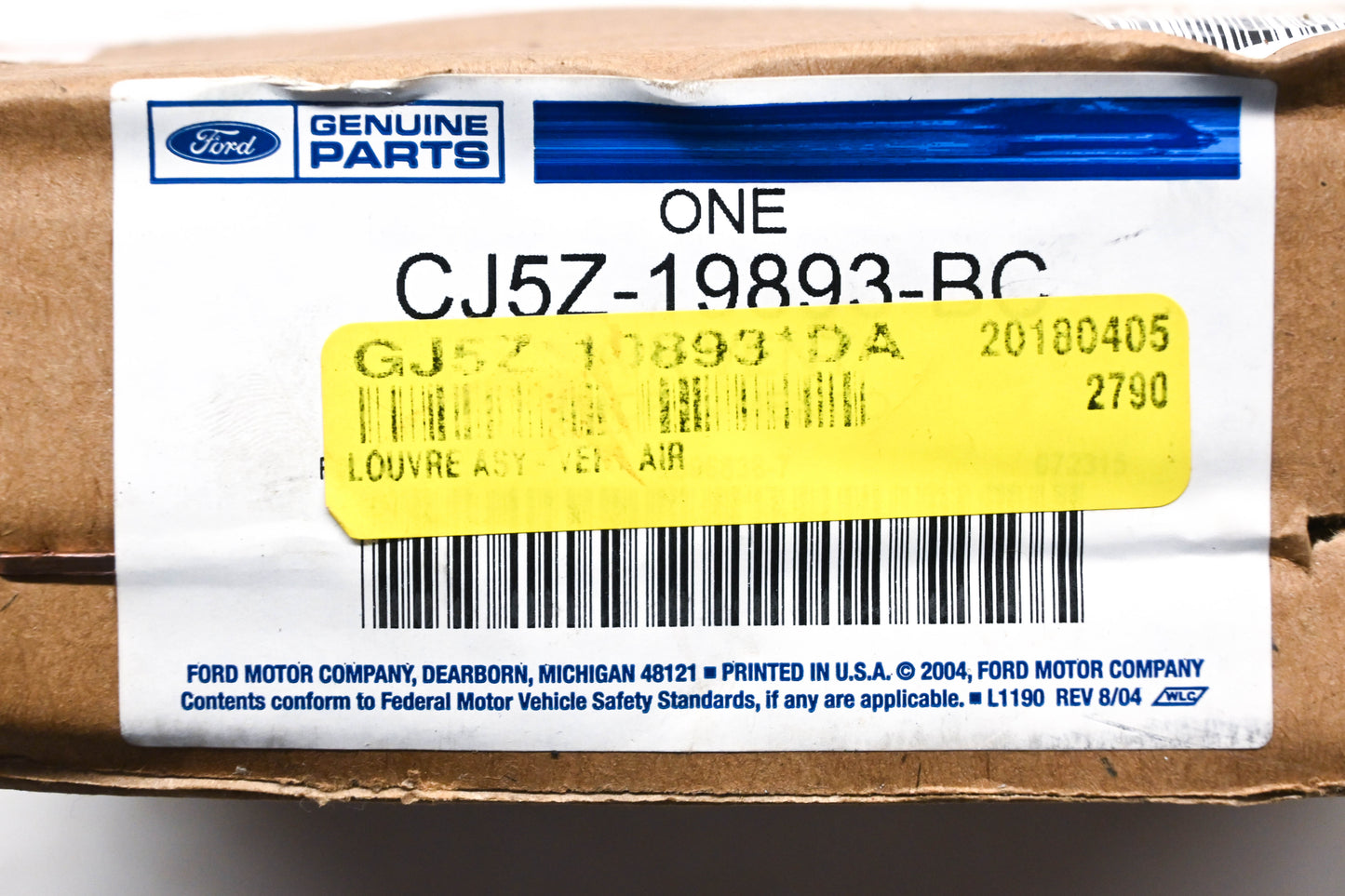New OEM Ford CJ5Z-19893-BC Black Louver Air Vent NOS
