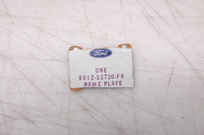 New OEM Ford EOTZ-16720-FA, E0TZ-16720-FA F150 Front Fender Nameplate NOS