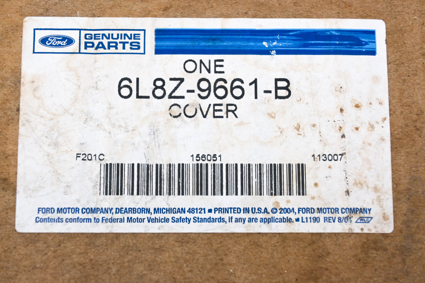 New OEM Ford 6L8Z-9661-B Mass Air Intake Sensor & Housing Cover NOS