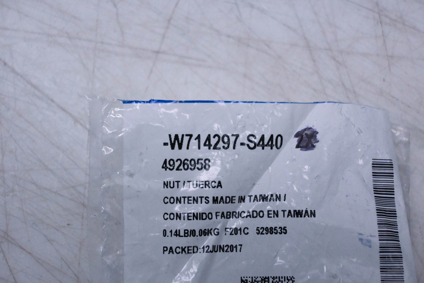 New OEM Ford W714297-S440, 4926958 Front Insulator Nut NOS