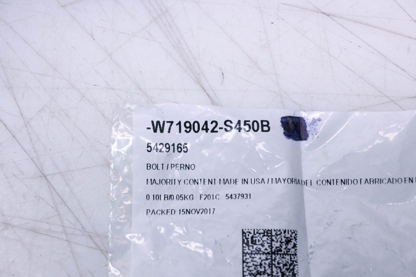 New OEM Ford W719042-S450B, 5429165 Bolt & Washer Assembly NOS