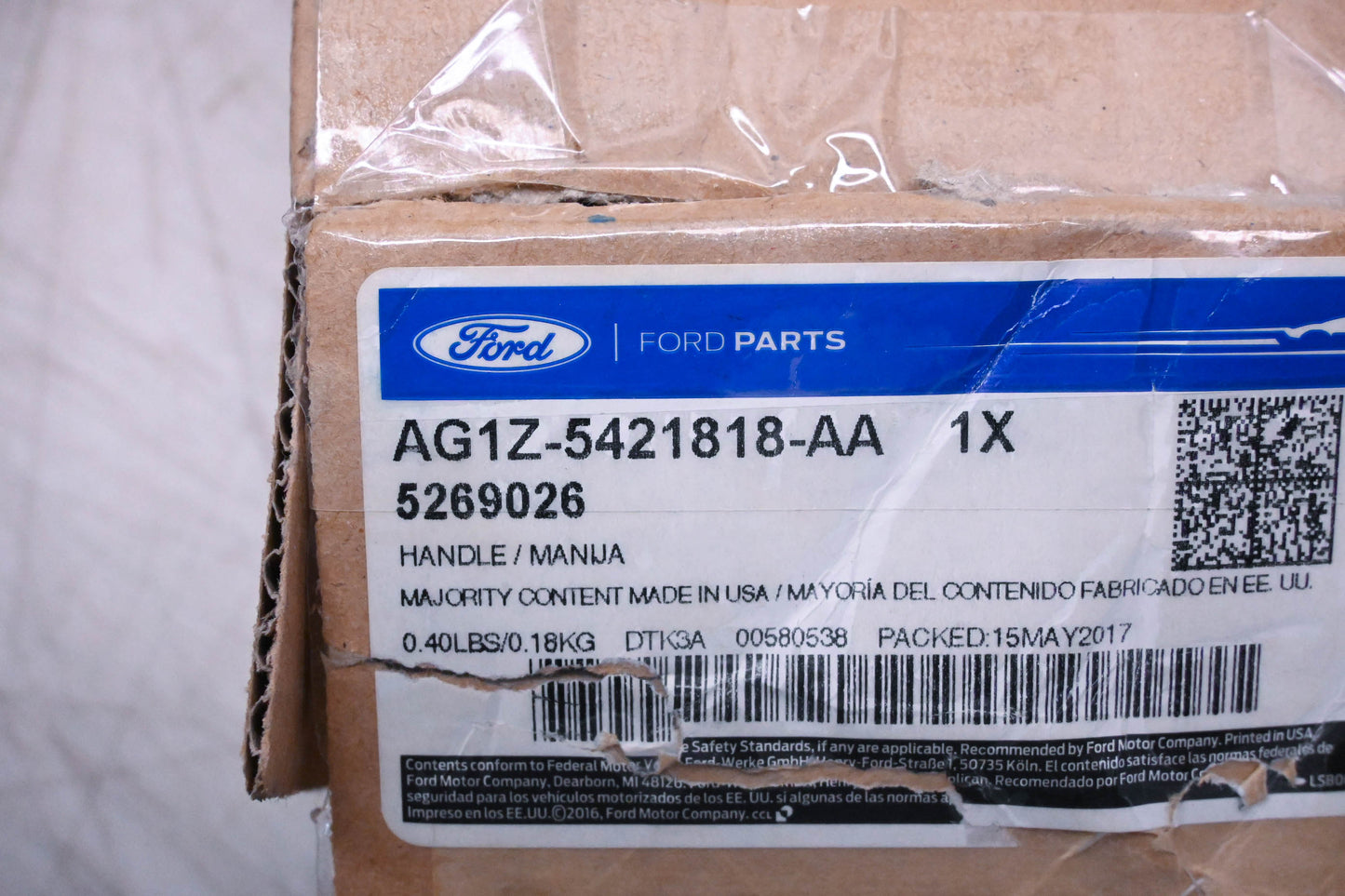 New OEM Ford AG1Z-5421818-AA, 5269026 Interior Door Handle Assembly NOS