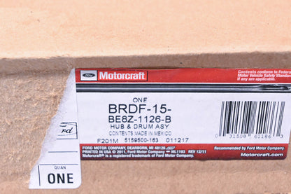 New OEM Motorcraft BRDF-15, BE8Z-1126-B Brake Drum NOS