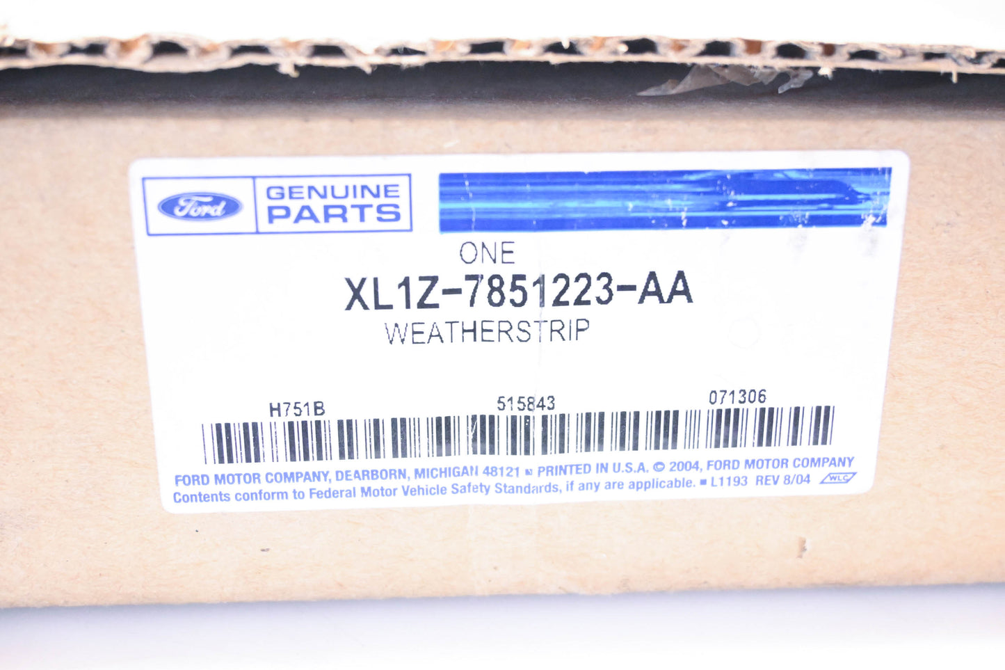 New OEM Ford XL1Z-7851223-AA Weatherstrip Assembly NOS