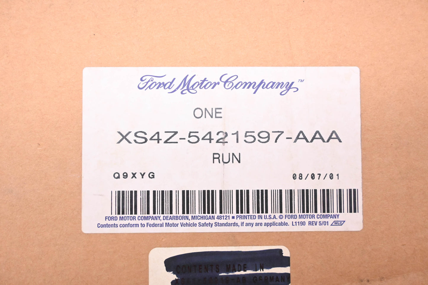New OEM Ford XS4Z-5421597-AAA Door Glass Run Seal Strip Kit NOS