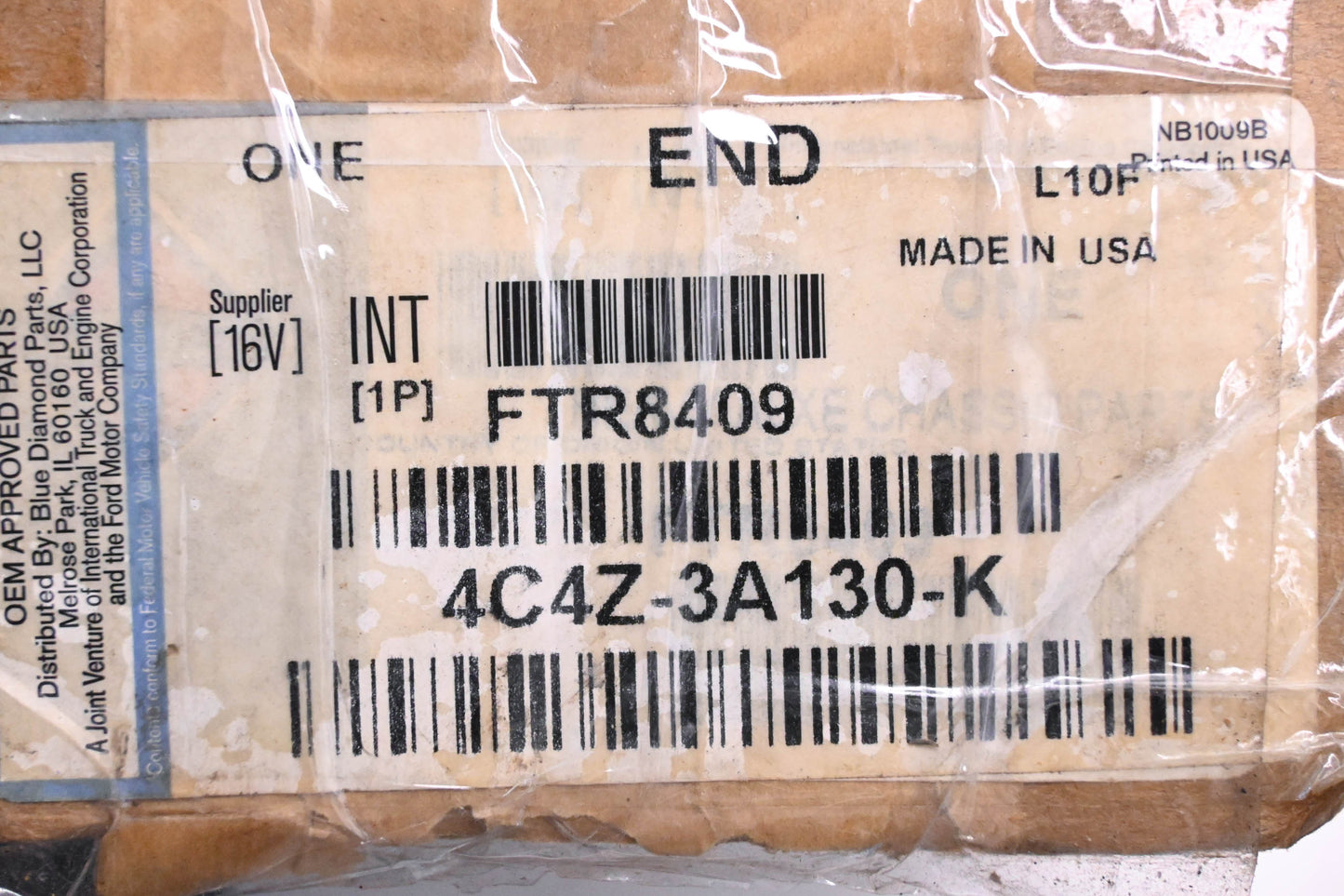 New OEM Ford FTR8409, 4C4Z-3A130-K Tie Rod End Assembly NOS