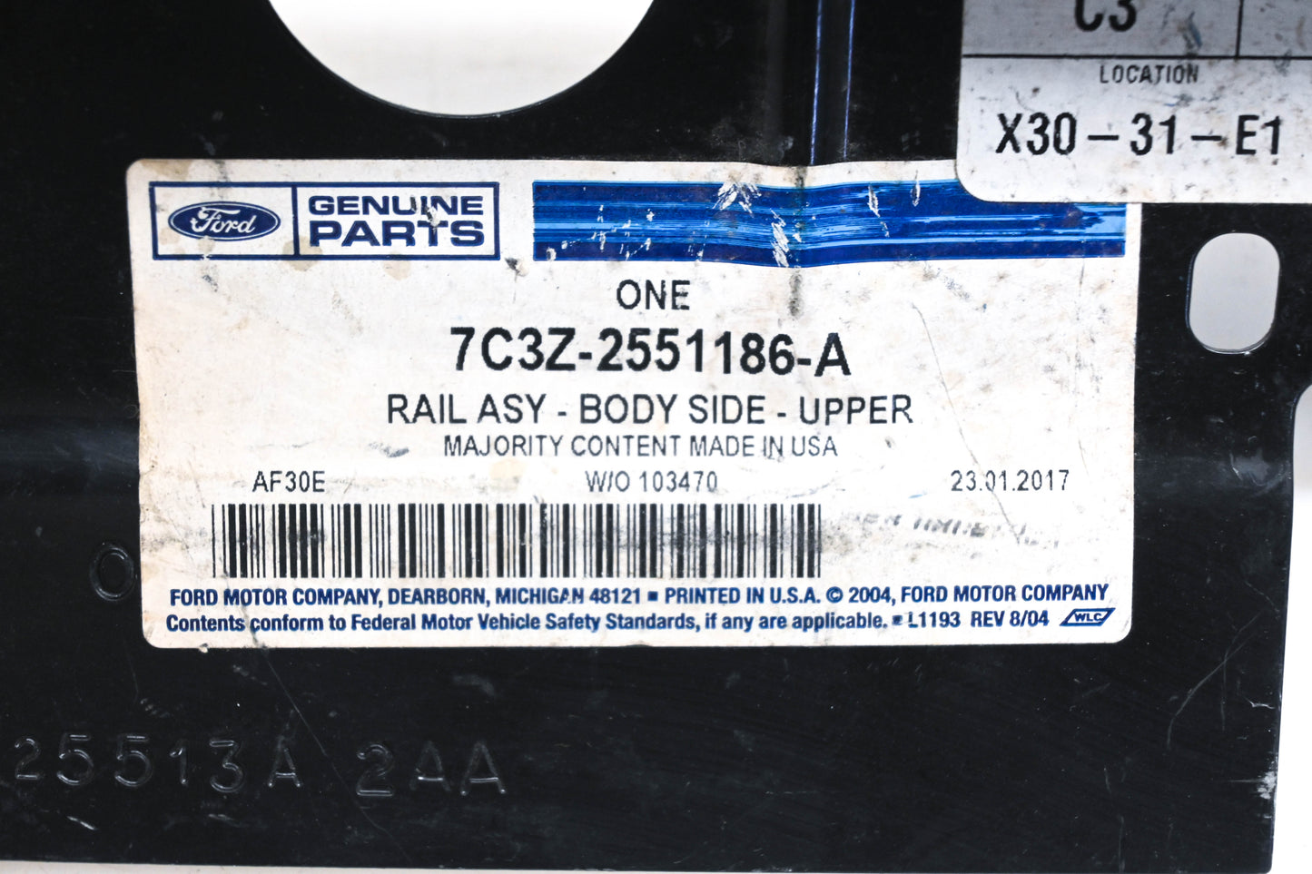 New OEM Ford 7C3Z-2551186-A Body Side Upper Rail Bracket NOS