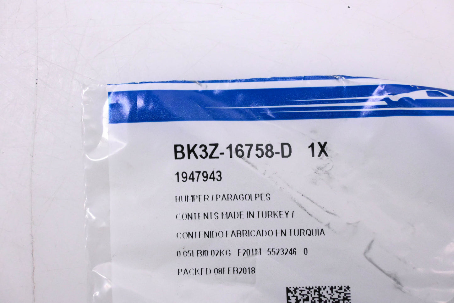 New OEM Ford BK3Z-16758-D, 1947943 Upper Hinge Bumper NOS