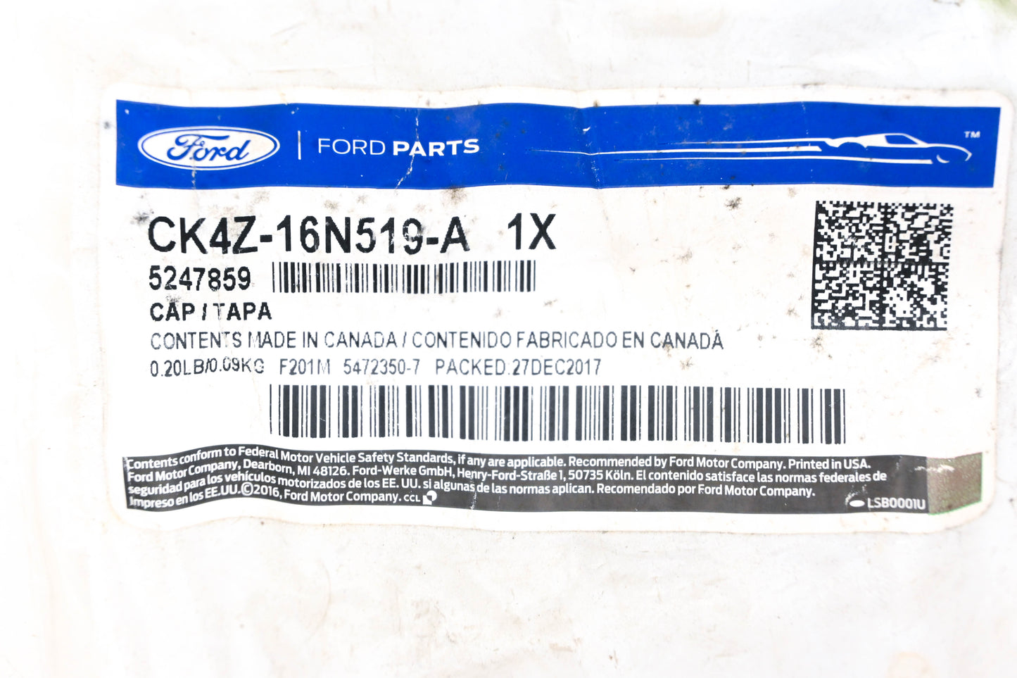 New OEM Ford CK4Z-16N519-A, 5247859 Running Board Cap NOS