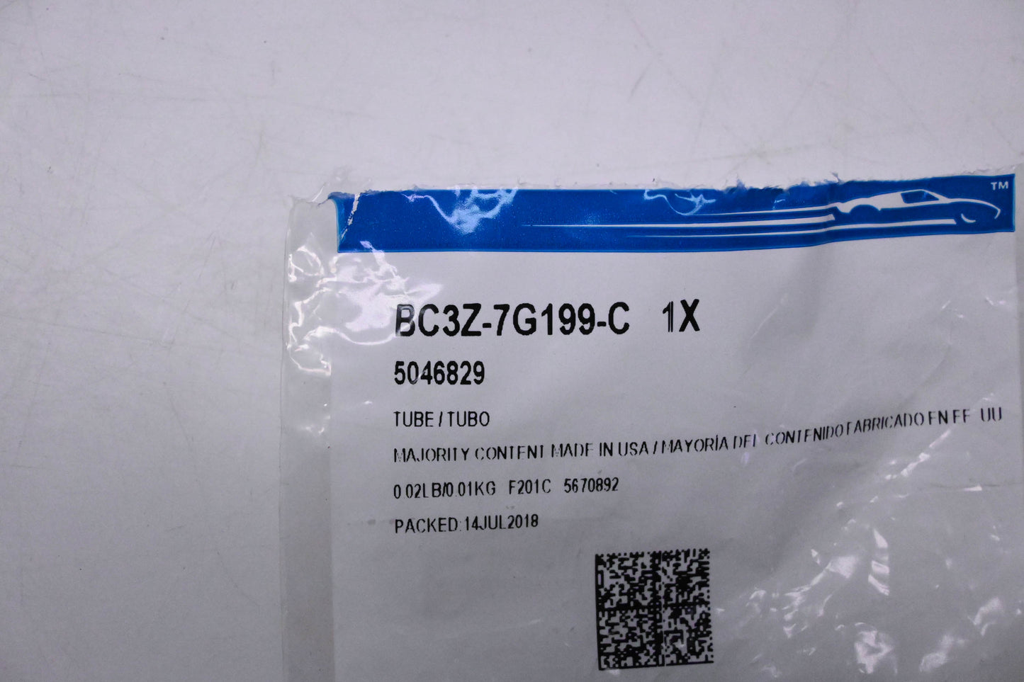 New OEM Ford BC3Z-7G199-C, 5046829 Tube NOS