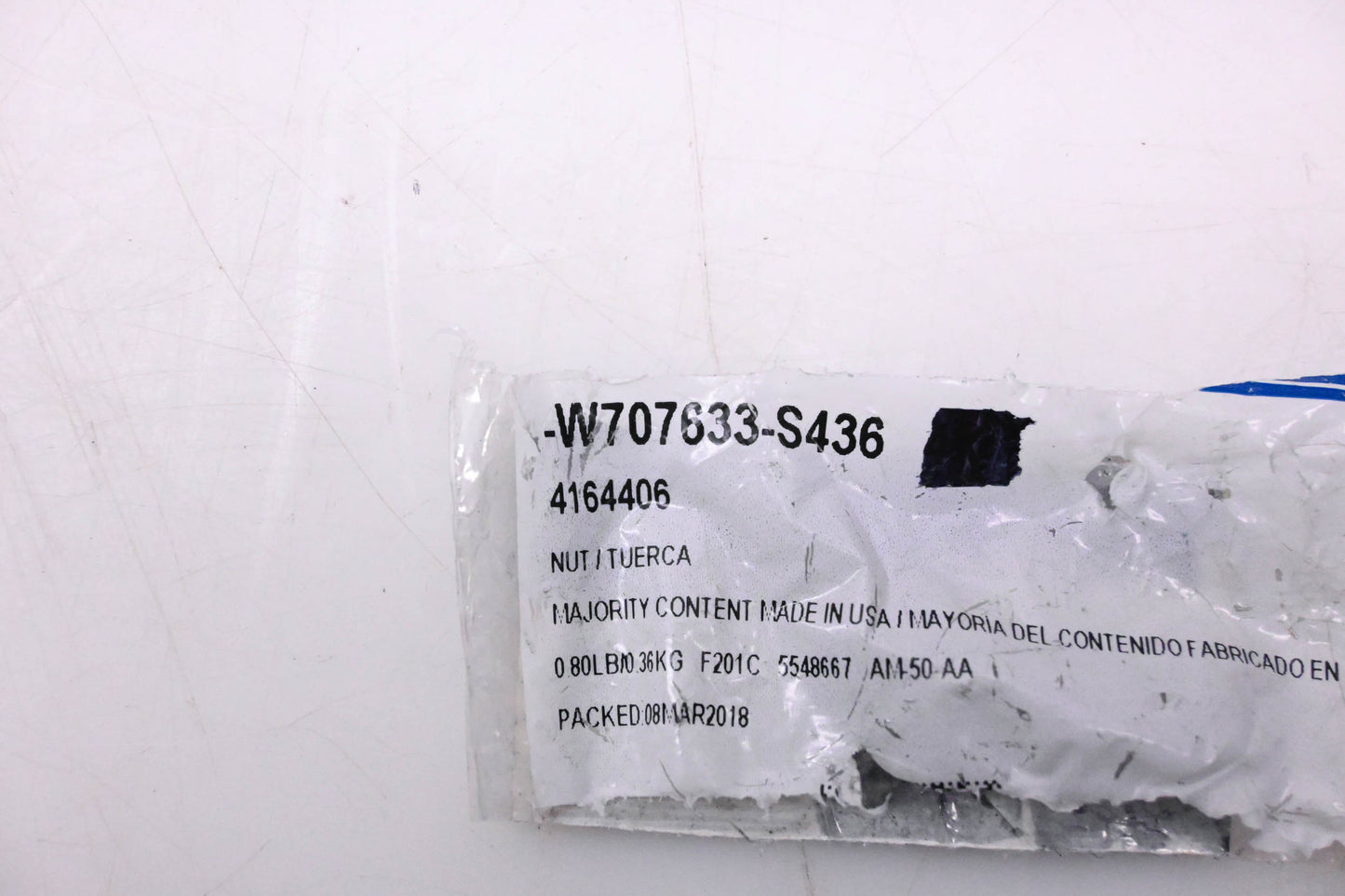 New OEM Ford W707633-S436, 4164406 Special Nut NOS