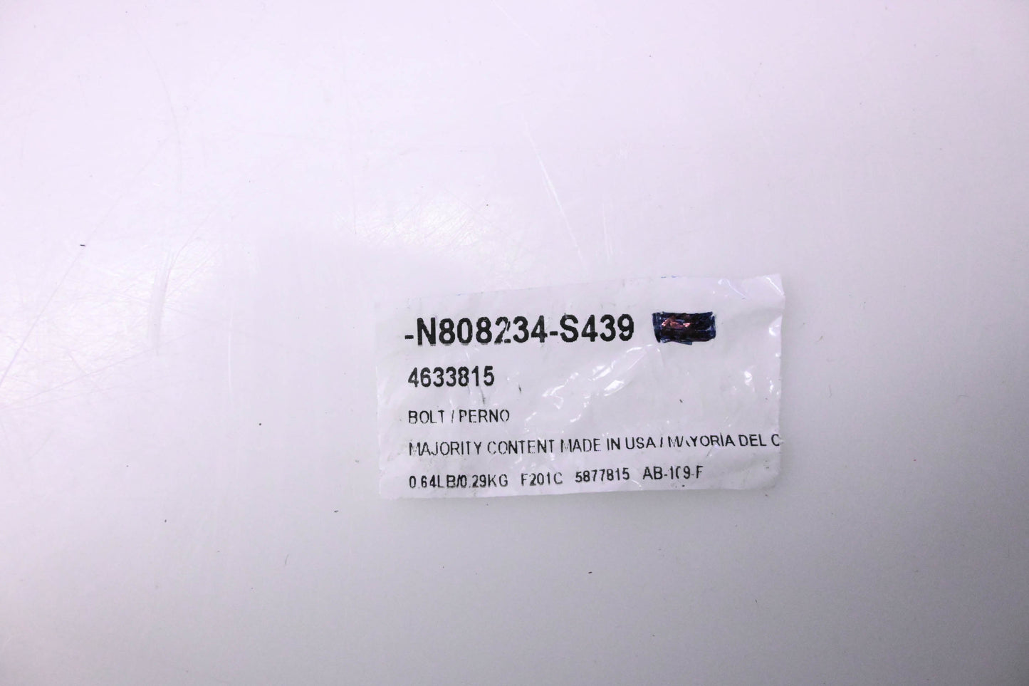 New OEM Ford N808234-S439, 4633815 Bolt NOS
