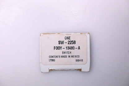 New OEM Ford SW-2258, FOOY-13480-A Brake Light Switch Assembly NOS