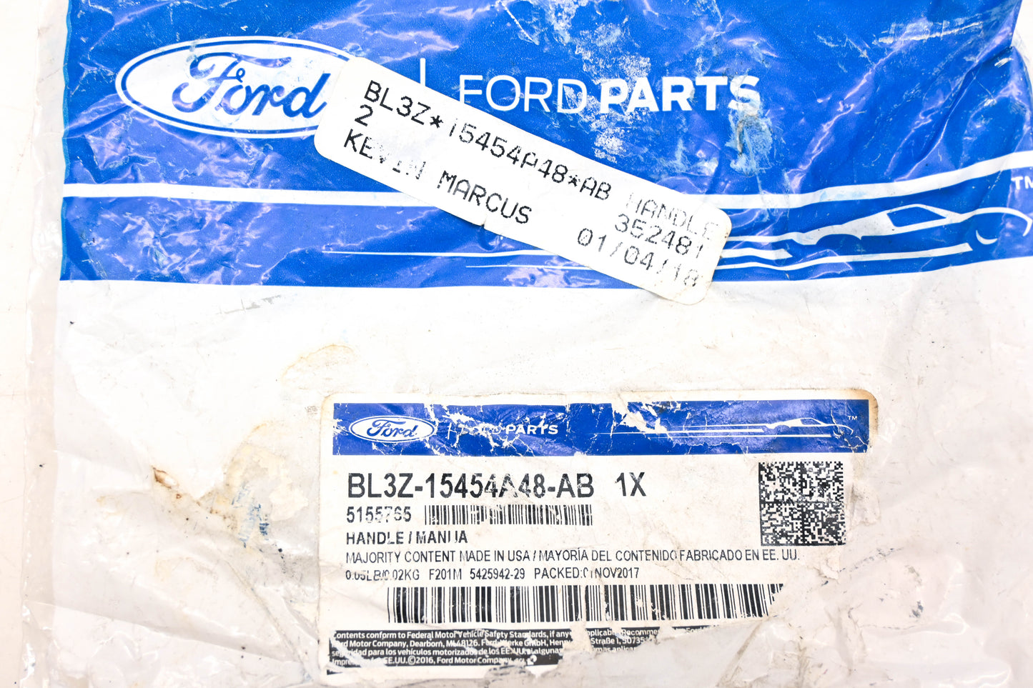 New OEM Ford BL3Z-15454A48-AB Split Bench Pull Handle NOS