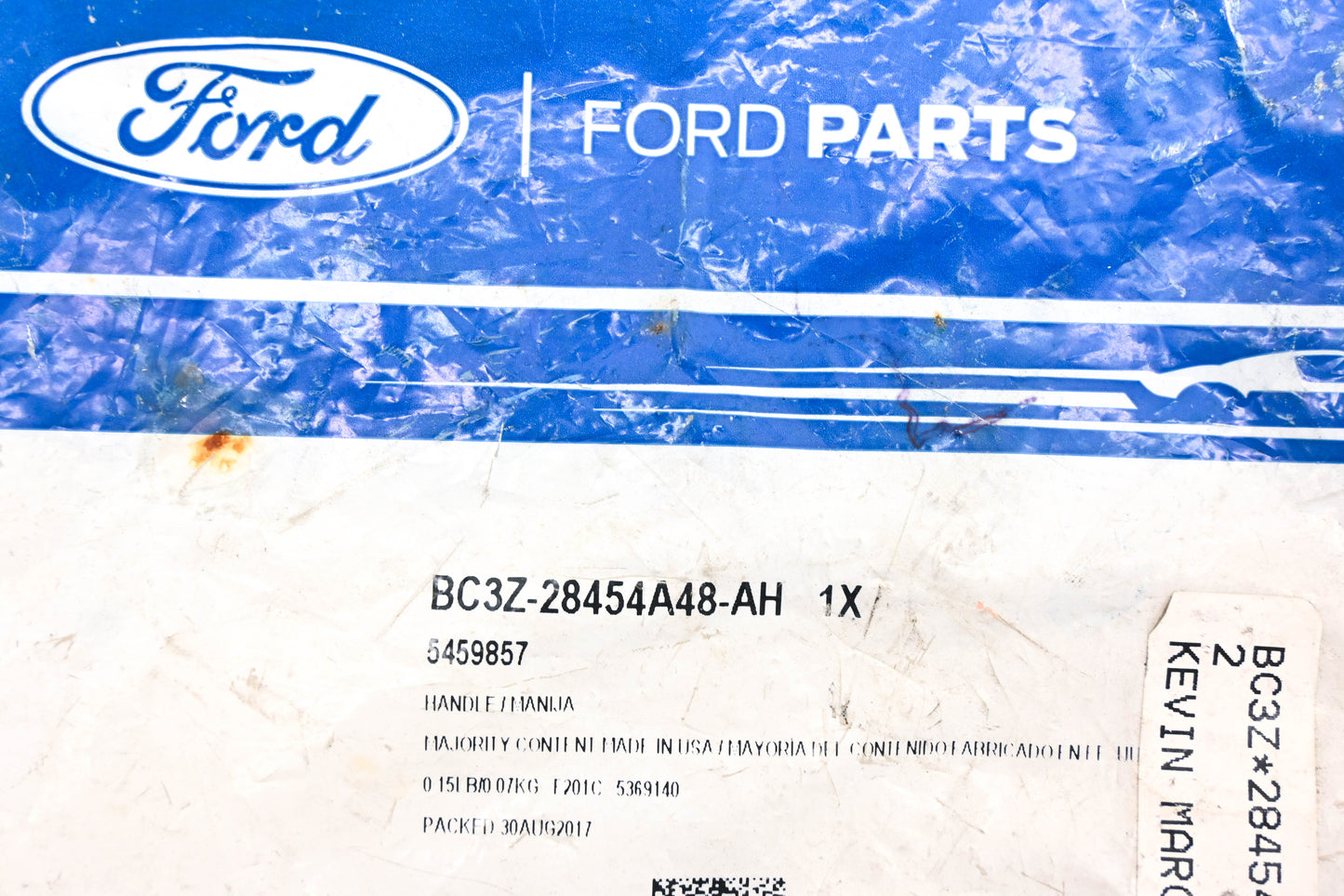 New OEM Ford BC3Z-28454A48-AH Front Seat Handle NOS