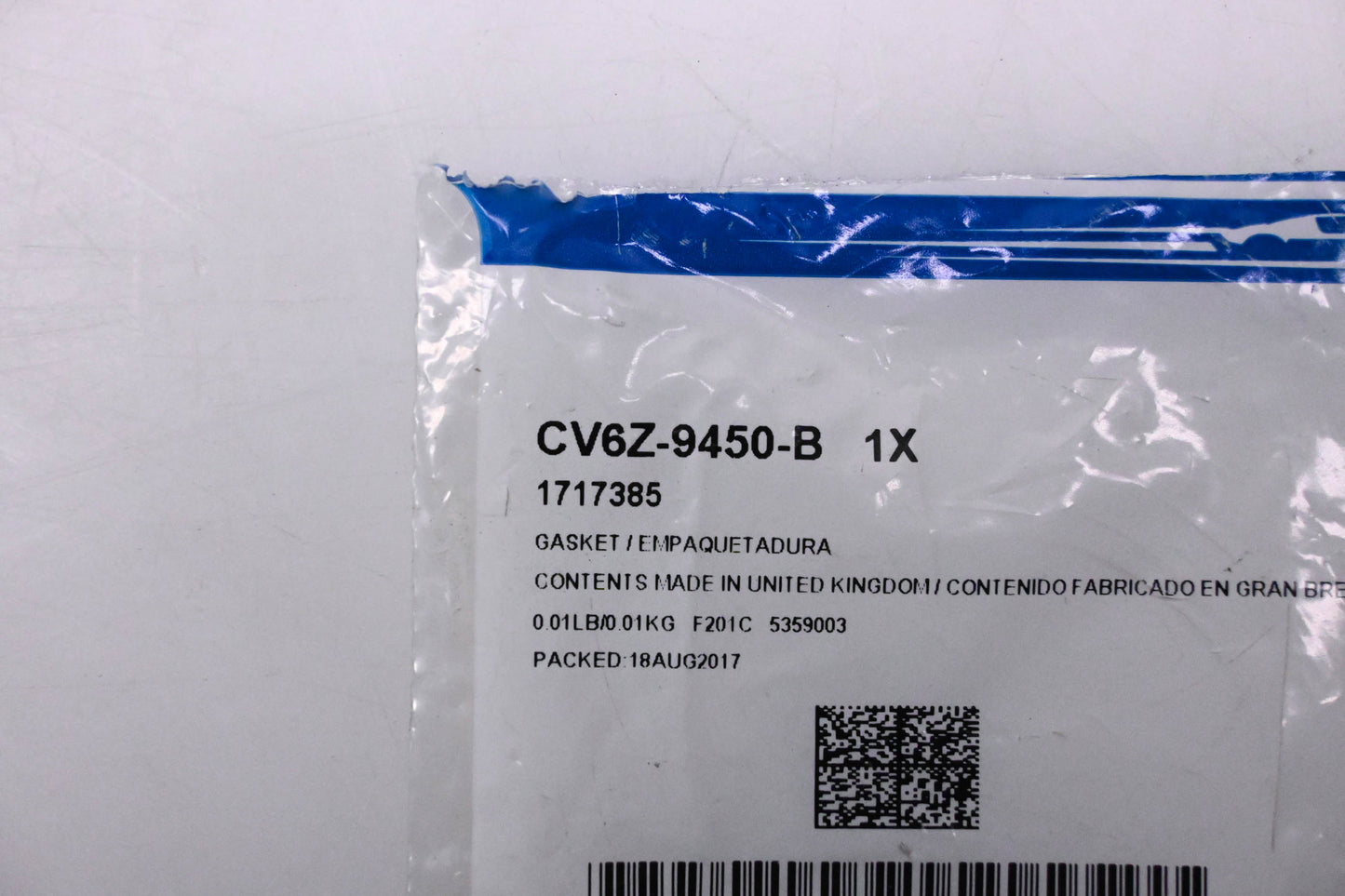 New OEM Ford CV6Z-9450-B, 1717385 Gasket NOS