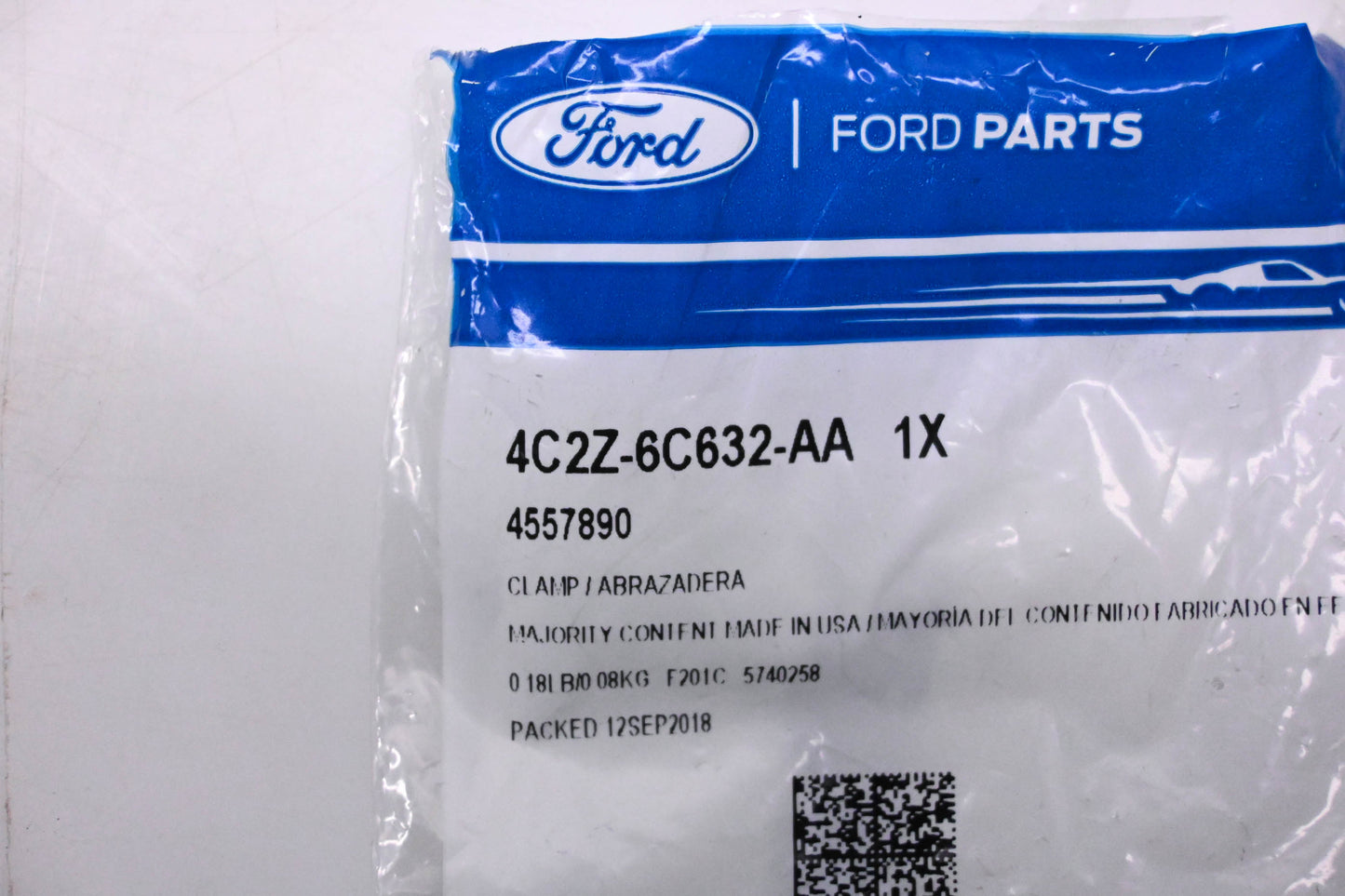 New OEM Ford 4C2Z-6C632-AA, 4557890 Clamp NOS