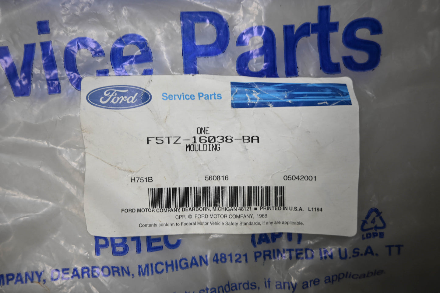 New OEM Ford F5TZ-16038-BA Moulding NOS