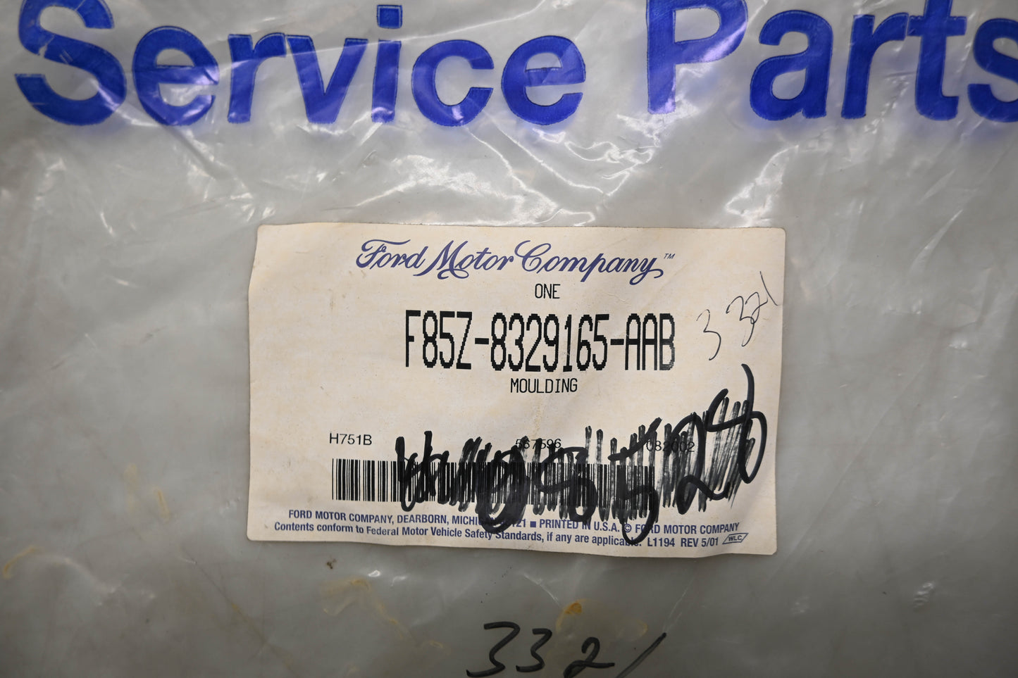 New OEM Ford F85Z-8329165-AAB Moulding NOS